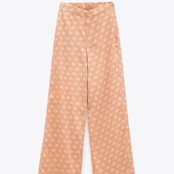 Zara 2 pieces tangerine print pajama style set - Picture 6 of 8